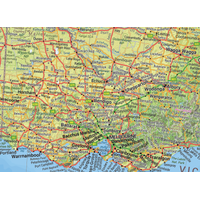Hema Australia Road & Terrain Wall Map - Supermap 1350 x 1180 mm - Laminated