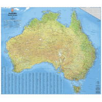 Hema Australia Road & Terrain Map - 2nd Edition (1000 x 875 mm)
