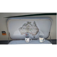 Hema Map of Australia Decal - Medium 450 x 375 mm - White (Fits Caravan Table)
