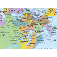Hema Upside Down World Map - 840 x 594 mm, Folded in Envelope