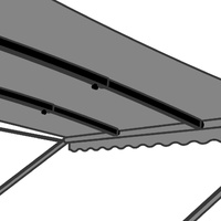 Supex Curved Roof Rafter | Slight Curve | Black | 243cm
