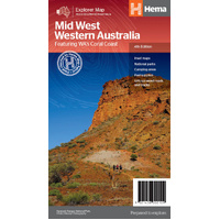 Hema Mid West Western Australia Map - Featuring WA's Coral Coast (4th Edition)