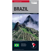 Hema Brazil Deluxe Map - incl. Bolivia, Paraguay & Uruguay (2nd Edition)