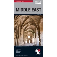Hema Middle East Deluxe Map - Country Road Map (1:2,000,000)