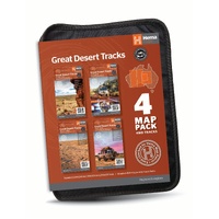 Hema Great Desert Tracks Map Pack - 4 Waterproof Maps with Map Wallet