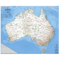 Hema Australia Wall Map - Handy 745 x 620 mm - Laminated Paper