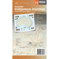 Hema Australia Indigenous Journeys Map - Trade Routes, Tours & Culture (1st Edition)