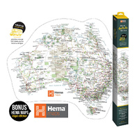 Hema Map of Australia Sticker (440 x 370 mm)