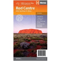 Hema The Red Centre Map - Alice Springs to Uluru (7th Edition)