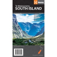 Hema South Island New Zealand Map - Te Waipounamu (8th Edition)