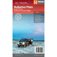 Hema Nullarbor Plain Western Map - Kalgoorlie to Border Village (1st Edition)