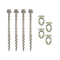 Supex Medium Alloy Screw-In Pegs | 4 Pack | With Guy Rope Clip