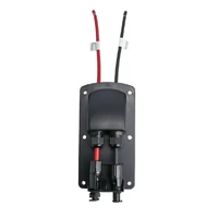 Pre-Wired Dual Entry Junction Box Black With Solar Connectors