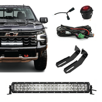 Chevrolet Silverardo 1500 2022+ Dual Row Behind-Grille Light Bar Kit