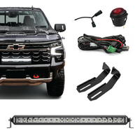 Chevrolet Silverardo 1500 2022+ Single Row Behind-Grille Light Bar Kit