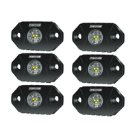 RGB LED Rock Lights 6 Pack w/ Bluetooth Control App for Android & iPhone