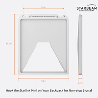STARBEAM Starlink Mini Silicone Protective Cover with Hang Hooks – White