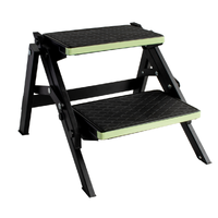 Supex Two-Stage Aluminium Caravan Step | Black