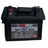 20 Amp Plug & Play Portable Dual Battery Box Powerstation Kit w/ integrated DC to DC Charger