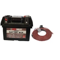 40 Amp Plug & Play Portable Dual Battey Battery Box Powerstation Kit w/ integrated DC to DC Charger