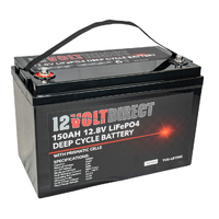 150Ah 12.8V Lithium LiFePO4 Compact Deep Cycle Battery