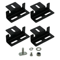 12 Volt Direct - Roof Rack Mounting Brackets for Solar Panels Black Set of 4