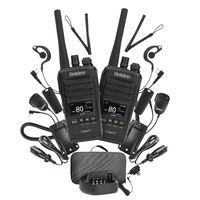 Uniden UH755-2DLX 5W UHF CB Splashproof Handheld Radio Twin Deluxe Pack | 80 Channels