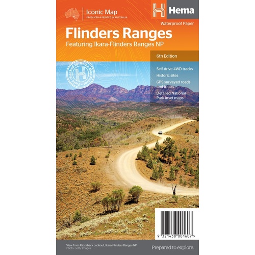 Hema Flinders Ranges Map - Featuring Ikara-Flinders Ranges NP (6th Edition)