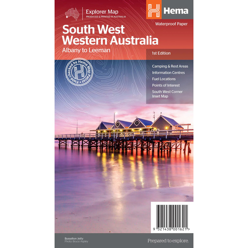 Hema South West Western Australia Map - Albany to Leeman (1st Edition)
