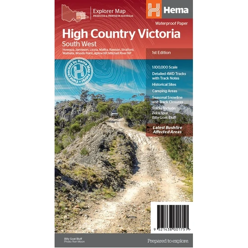 Hema The Victorian High Country - South Western Map 1:100,000 (1st Edition)
