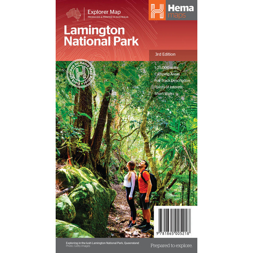 Hema Lamington National Park Map - 24 Walks, 1:25,000