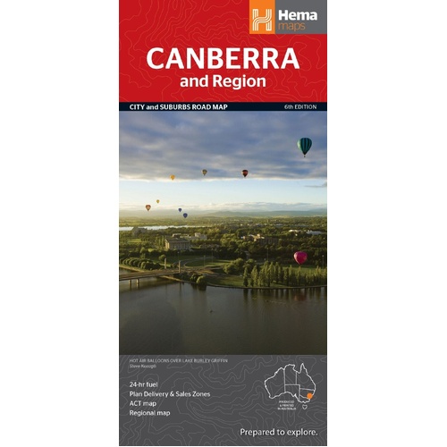 Hema Canberra & Region Map - City & Suburbs Road Map (6th Edition)