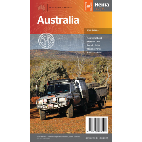Hema Australia Large Map - 12th Edition (1000 x 875 mm)