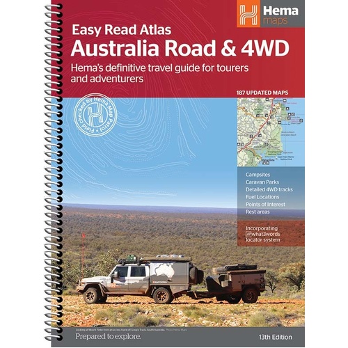 Hema Australia Road & 4WD Easy Read Atlas - 13th Edition (292 x 397 mm)
