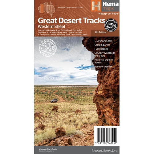Hema Great Desert Tracks Western Sheet Map (9th Edition)