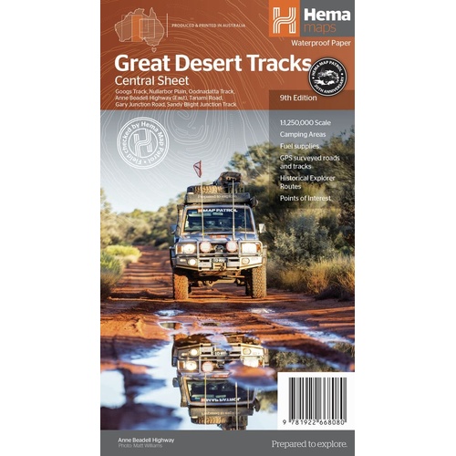 Hema Great Desert Tracks Central Sheet Map (9th Edition)