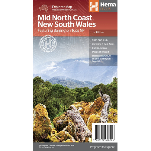 Hema Mid North Coast New South Wales Map - Featuring Barrington Tops (1st Edition)