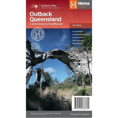 Hema Outback Queensland Map - Camooweal to Stanthorpe (5th Edition)