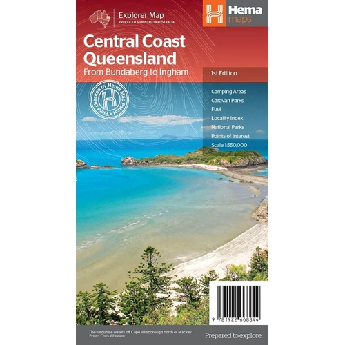Hema Central Coast Queensland Map - Bundaberg to Ingham (1st Edition)