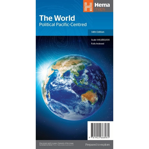 Hema World Political Pacific-Centred Map (14th Edition)
