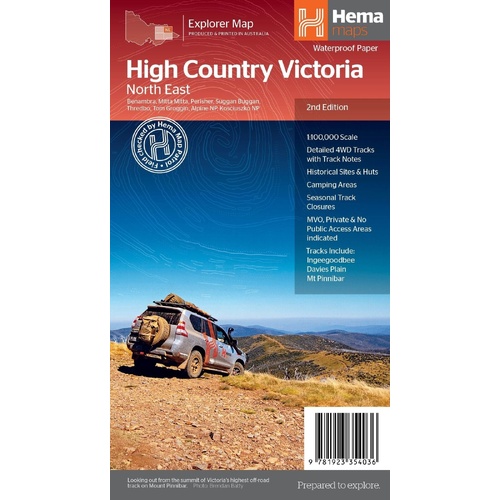 Hema The Victorian High Country - North Eastern Map 1:100,000 (2nd Edition)