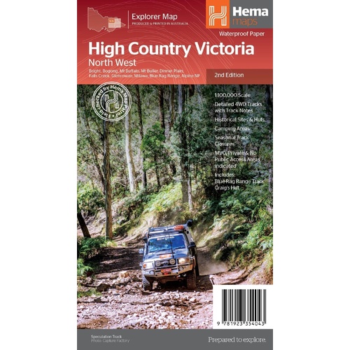 Hema The Victorian High Country - North Western Map 1:100,000 (2nd Edition)
