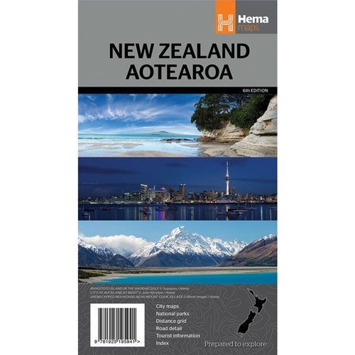Hema New Zealand Aotearoa Map (6th Edition)