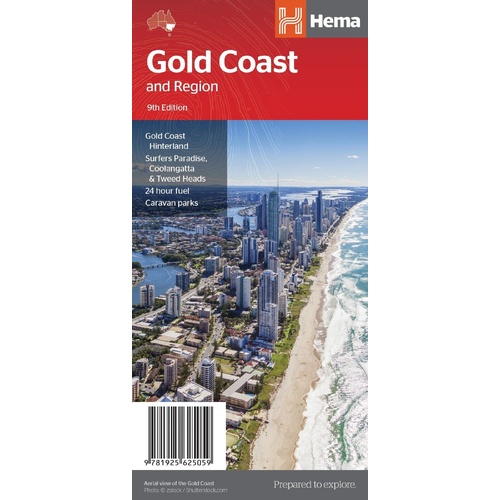 Hema Gold Coast & Region Map - Including Hinterland (9th Edition)