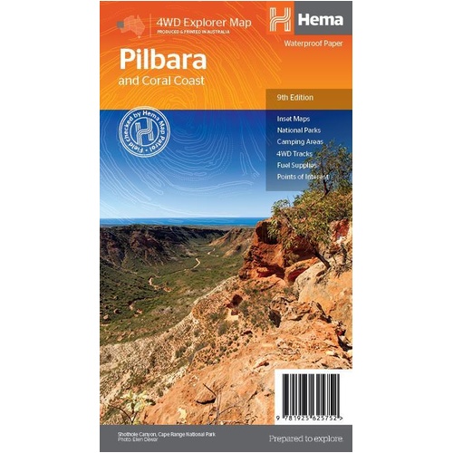 Hema Pilbara & Coral Coast Map (9th Edition)