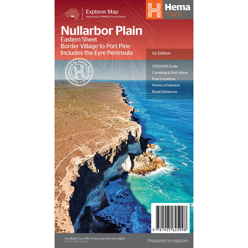 Hema Nullarbor Plain Eastern Map - Border Village to Port Pirie (1st Edition)