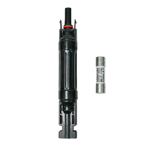 30A Solar Fuse Connector w/ Spare Fuse