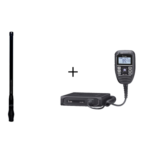 Zetifi Combo Smart Antenna + ICOM IC455 COMBO PACK [Antenna Colour: Gloss Black]