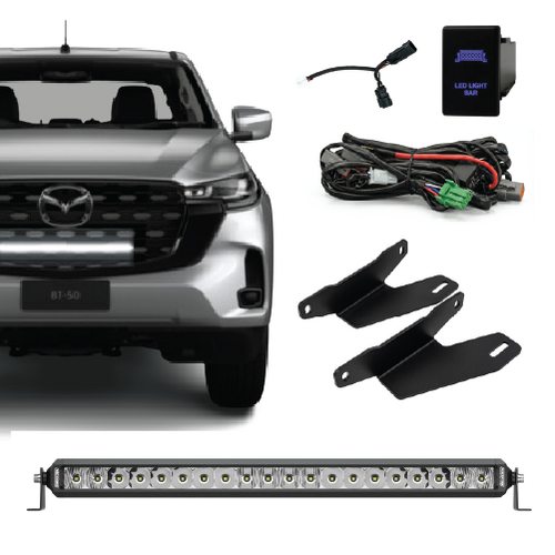 Mazda BT-50 2024+ Behind Grille Single Row Light Bar Kit