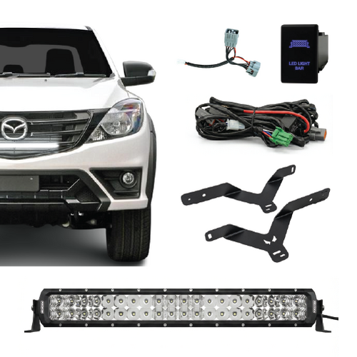 Mazda BT-50 2020-2024 Behind Grille Dual Row Light Bar Kit